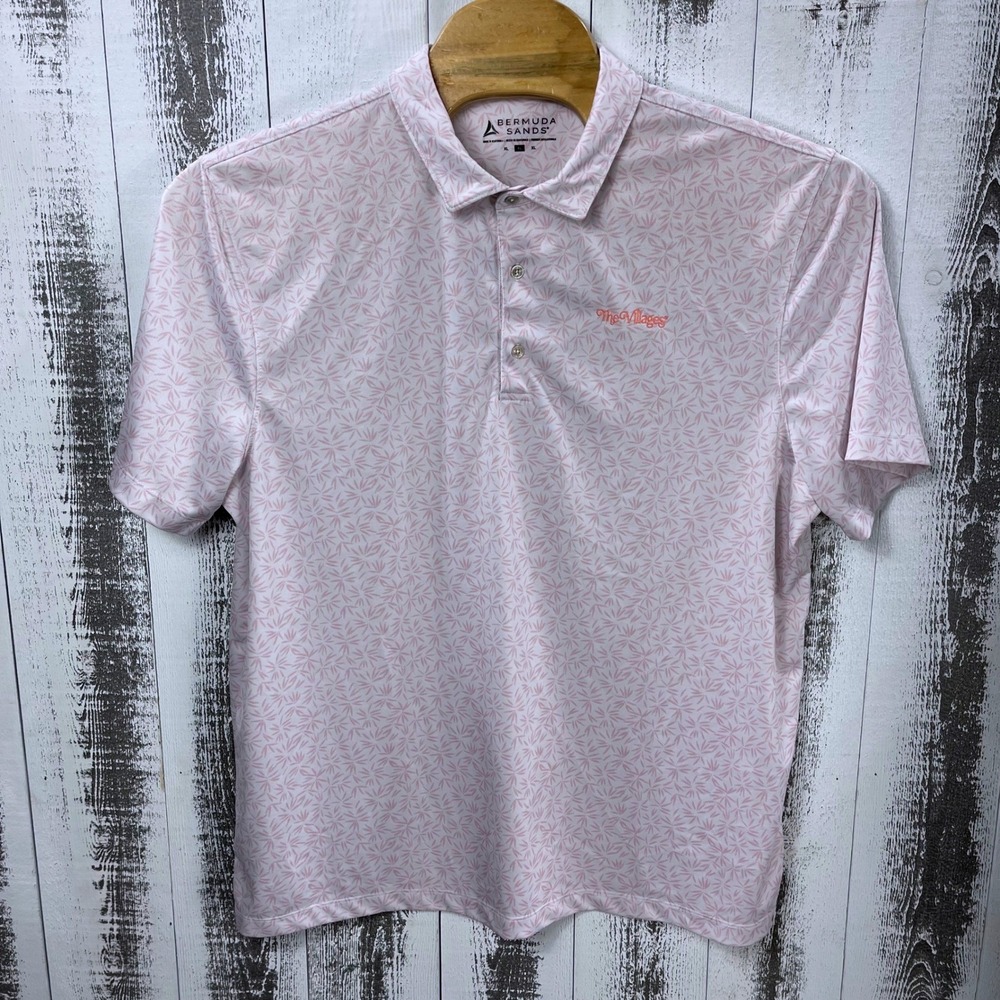 Bermuda Sands Polo Shirt Men's XL The Villages Performance Golf Pink